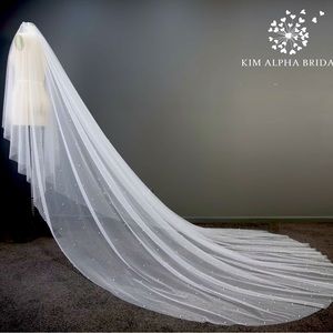 Pearl Veil With Blusher 3M Royal Length